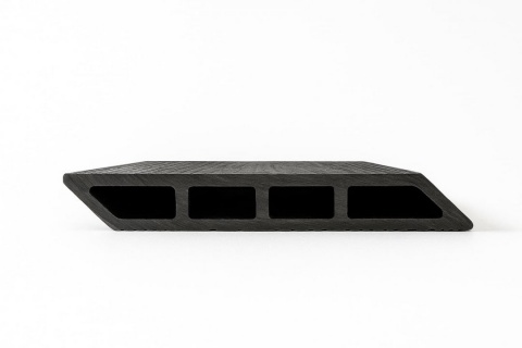 Placa gard WPC forma romb, 3D, culoare Negru, Dimensiune 120x4000mm, Grosime 20.5mm 2