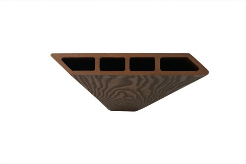 Placa gard WPC forma romb, 3D, culoare Maro, Dimensiune 120x4000mm, Grosime 20.5mm 4