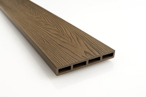 Placă de gard 3D, din compozit de lemn și plastic WPC, culoare maro, 150 x 20 mm, lungime 2m sau 4 m 1