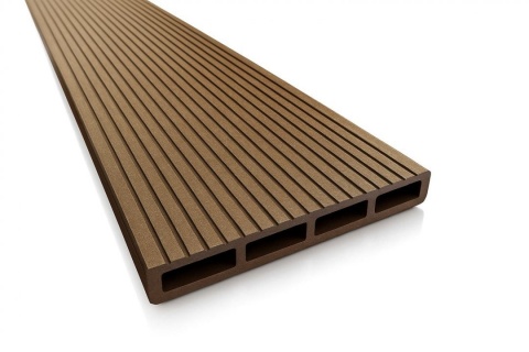 Placă de gard 3D, din compozit de lemn și plastic WPC, culoare maro, 150 x 20 mm, lungime 2m sau 4 m 2