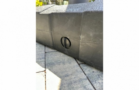 Umbrela de soare 3x3m pentru terasa si gradina, aluminiu, pliabila, culoare gri antracit, include suport de plastic 11