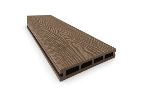 Placa deck terasa WPC 3D, tip pardoseala/dusumea WPC, 145&times;25 mm, maro lemn, 60-100 1