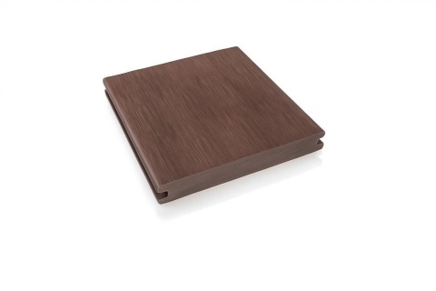 Placa Deck Coextrudat, maro, o fata simpla, o fata 3D, profil plin cu rezistenta sporita, 140x20mm, L 3800mm, 60-420 3