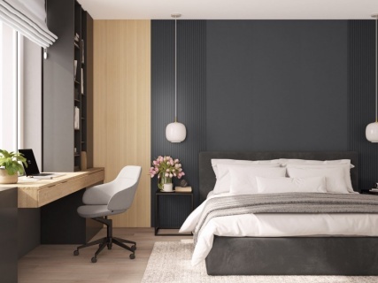 Panou Decorativ XL, Deep Grey, 0,6x2,65 m, 6075086 2