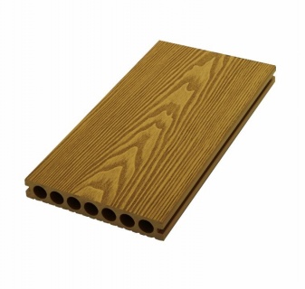 Deck WPC o latura 3D lemn  una riflata  culoare teak  23x150x3000/4000 mm  RW_WPC_T