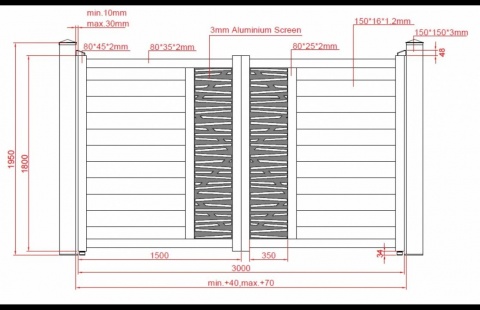Poarta auto metalica din aluminiu, gri antracit, model Poseidon 2