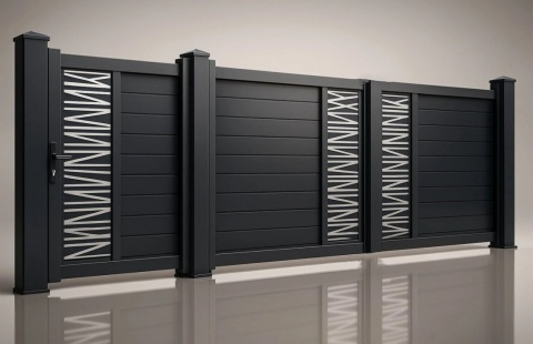 Set porti metalice din aluminiu, gri antracit, model Poseidon 8