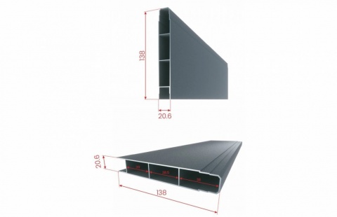 Set porti metalice din aluminiu, gri antracit, model Poseidon 11