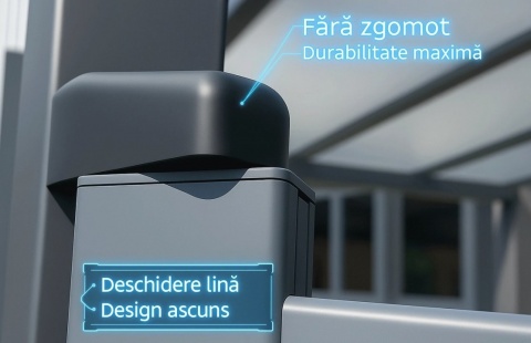 Set porti metalice din aluminiu, gri antracit, model Poseidon 4