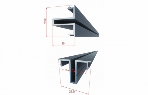 Set porti metalice din aluminiu, gri antracit, model Poseidon 10