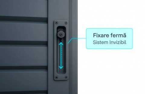 Set porti metalice din aluminiu, gri antracit, model Poseidon 3