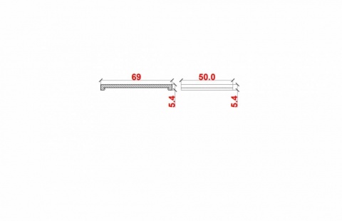 Accesoriu cauciuc No Gap pentru deck WPC, 69&times;50&times;5,4 mm, VS-60-021 2