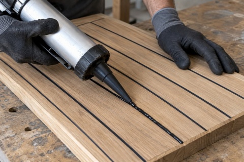 Lamelă deck nautic din tec cu debitare radială, 8&times;41&times;2100 mm 2