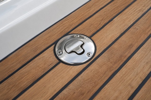 Lamelă deck nautic din tec cu debitare radială, 8&times;41&times;2000 mm 2