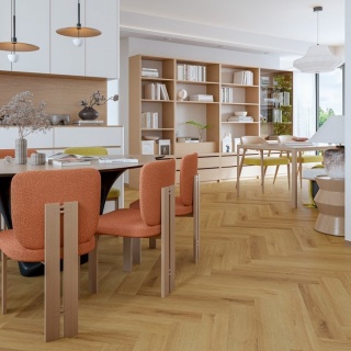 Pardoseală vinilică LVT herringbone Oak Metropolitan, 136&times;680&times;2,5 mm, clasa 33/42, WINSTY-2004/0 2