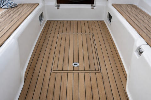 Lamelă deck nautic din tec cu debitare radială, 10&times;50&times;1900 mm 2