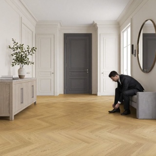 Parchet stratificat stejar Gressoney, Heritage ALPINE, herringbone (brăduț), periat și uleiat, 610x125x14/3 mm, HERALP-GRE040 2