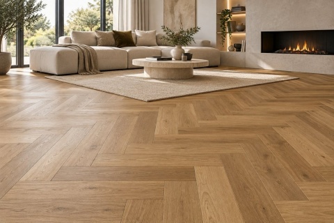 Parchet stratificat MEG Living STK 162 Spina Italiană 90&deg; Smoked 1
