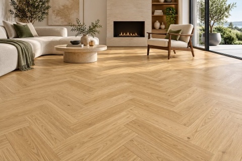 Parchet stratificat MEG Living STK 174 Spina Italiană 90&deg; Natural AB 1