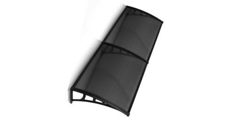 Copertină metalică modulară 700 &times; 2400 mm cu policarbonat fumuriu, 23-707 1