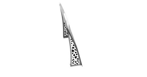 Copertină premium din aluminiu 1050 &times; 1350 mm, policarbonat fumuriu, 23-701 2