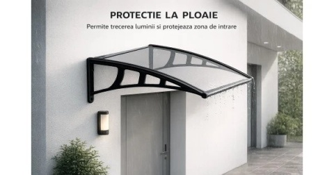 Copertină Lilly 700 &times; 1200 mm, policarbonat transparent, 23-705/T 3