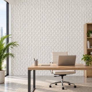 Tapet antimicrobian din fibră de sticlă Vitrulan Structure 116 RW, alb, cod 200879 1