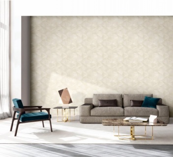 Tapet geometric Zambaiti Trussardi 5, bej-alb, cod Z21844 1