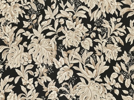 Tapet floral crem-negru-bej Zambaiti Trussardi 6, cod Z46047 2
