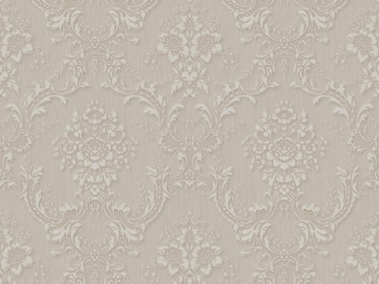 Tapet damasc crem-bej Zambaiti Satin Flowers, cod Z66837 1