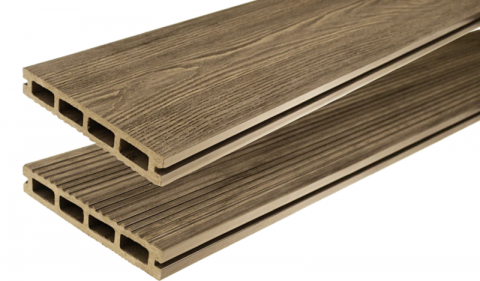 Pardoseala exterior (deck WPC) Gardin Natur Sandy Teak, 4000x146x23mm 1