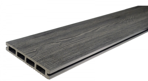 Pardoseala exterior (deck WPC) Gardin Natur Graphite, 4000x146x23mm 1