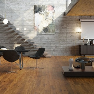 Parchet stratificat stejar Country Gold, șlefuit și lăcuit mat, 725 &times; 130 &times; 14/2,5 mm, ARTPRO-OAK130 1