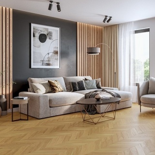 Parchet stratificat stejar Heritage Style Project Chevron, CD, periat și lăcuit extra mat, 510 &times; 95 &times; 10/2,5 mm, HERSTP-OAK130 1