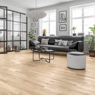 Parchet triplustratificat stejar Standard alb Artisan Project, CD, 3 lamele, lăcuit mat, 2200 &times; 207 &times; 14/2,5 mm, ARTPRO-OAK325 2