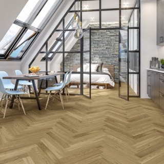 Parchet stejar Style Project Herringbone, CD, periat și lăcuit extra mat, 602 &times; 86 &times; 10/2,5 mm, HERSTP-OAK100 1